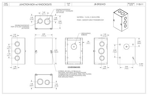 junction box has no knockouts|1 2 knockout hole size.